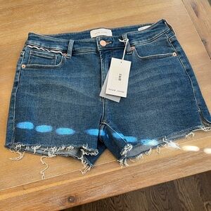 Dear John Dark Blue Distressed Denim Cutoff Shorts